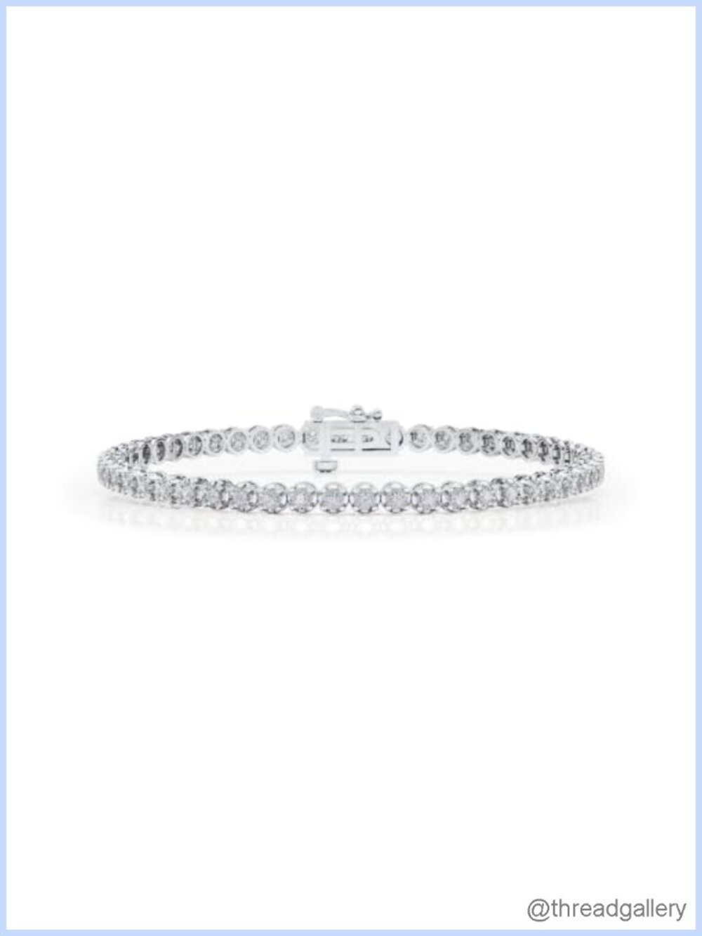 Lab Grown Diamond Tennis Bracelet 1 CT Sterling Silver